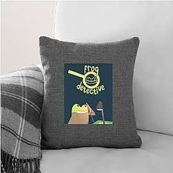 Frog Detective's main character is the Frog Detective Frog Detective Pillows Cover