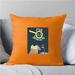 Frog Detective's main character is the Frog Detective Frog Detective Pillows Cover