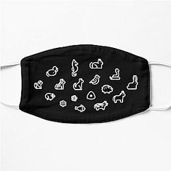 Fruits Basket Face Masks - Fruits Basket animal icons Flat Mask RB0909