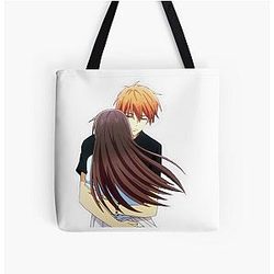 Fruits Basket Bags - Fruits Basket Kyo and Tohru Hug All Over Print Tote Bag RB0909