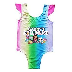 Gabby's Dollhouse Cartoon Girls Swimsuit