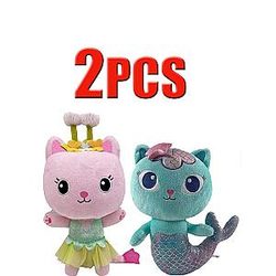 25cm 2pcs Cats Gabby Dollhouse Stuffed Animals Plush