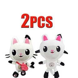 25cm 2pcs Cats Gabby Dollhouse Stuffed Animals Plush