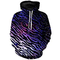 Zebra of the Night Unisex Galaxy Hoodie