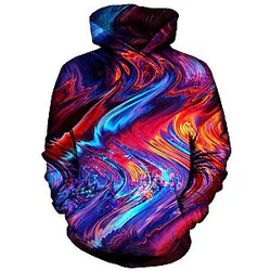 Red Beams Galaxy Hoodie