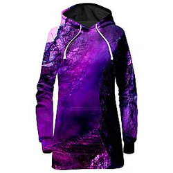 Purple Phaze Galaxy Hoodie Dress