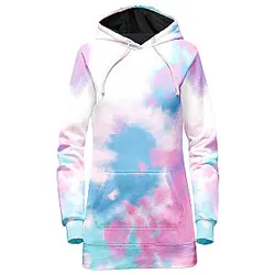 Purple Dye Galaxy Hoodie Dress