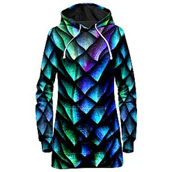 Dosed Dragon Scale Galaxy Hoodie Dress