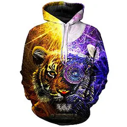 Bionic Tiger Unisex Galaxy Hoodie