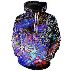 Fractal Unisex Galaxy Hoodie