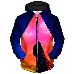 Gilgamesh Unisex Zip Galaxy Hoodie