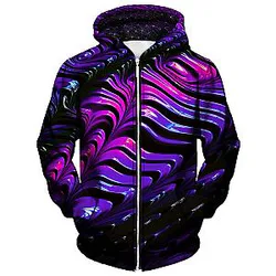Wavvy Unisex Zip Galaxy Hoodie