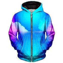 Worship 2030 Unisex Zip Galaxy Hoodie