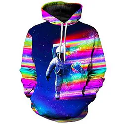 Rainbow Glow Unisex Galaxy Hoodie