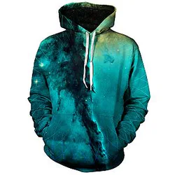 Geometric Cloud Cluster Unisex Galaxy Hoodie