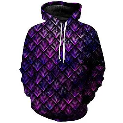 Galactic Dragon Scale Purple Unisex Galaxy Hoodie
