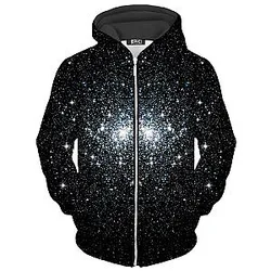 Deep Contact Unisex Zip Galaxy Hoodie