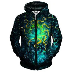 Euphoric Space Unisex Zip Galaxy Hoodie