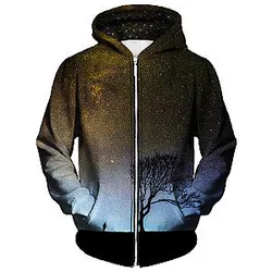 Landing Unisex Zip Galaxy Hoodie