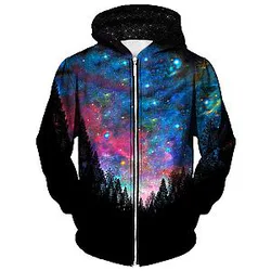 Galactic Valley Unisex Zip Galaxy Hoodie