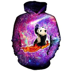 Pandas UFO Bacon Galaxy Hoodie