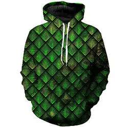 Galactic Dragon Scale Green Unisex Galaxy Hoodie