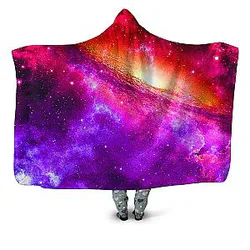 Violet Realm Galaxy Hooded Blanket
