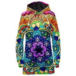Microcosm Mandala Galaxy Hoodie Dress