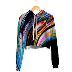 Interstellar One Fleece Crop Galaxy Hoodie