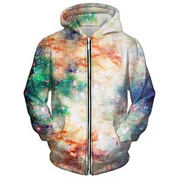 Novacane Unisex Zip Galaxy Hoodie