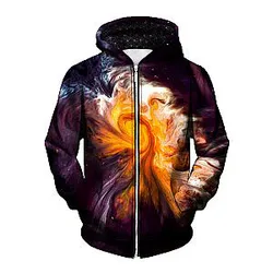 Merge Unisex Zip Galaxy Hoodie