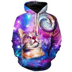 Amazed Cat Galaxy Hoodie
