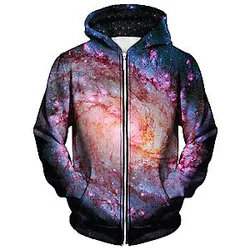 Twisted Skies Unisex Zip Galaxy Hoodie