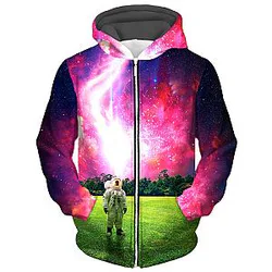 Glory Daze Unisex Zip Galaxy Hoodie