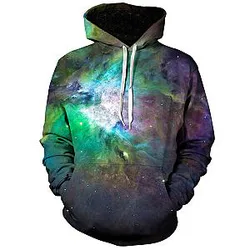 Galactic Green Galaxy Unisex Galaxy Hoodie