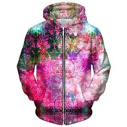 Pineal Metatron Galaxy Unisex Zip Galaxy Hoodie