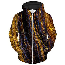 Tiger's Eye Unisex Zip Galaxy Hoodie