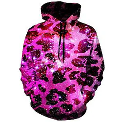 Space Leopard Unisex Galaxy Hoodie