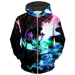 C2 Unisex Zip Galaxy Hoodie