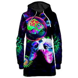 Upside Down Galaxy Hoodie Dress