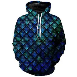 Galactic Dragon Scale Teal Unisex Galaxy Hoodie
