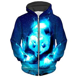 Cosmic Panda Unisex Zip Galaxy Hoodie
