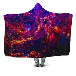 Fire Galaxy Hooded Blanket