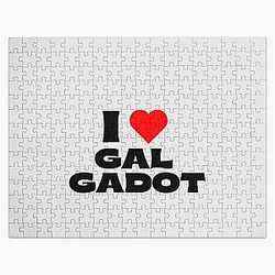 I Love Gal Gadot Black Fonts Jigsaw Puzzle