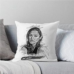 Gal Gadot Abstract Sketch Art Throw Pillow