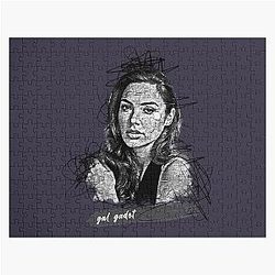 Purple Gal Gadot Abstract Sketch Art Puzzle
