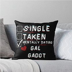 Mentally Dating Gal Gadot Throw Pillow
