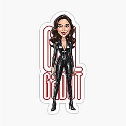 Funny Caricature of Gal Gadot Sticker
