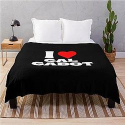I Love Gal Gadot White Font Throw Blanket