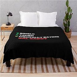 Mentally Dating Gal Gadot White Fonts Throw Blanket